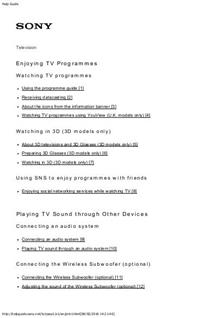 Sony KD 43X8309CBU manual. Camera Instructions.